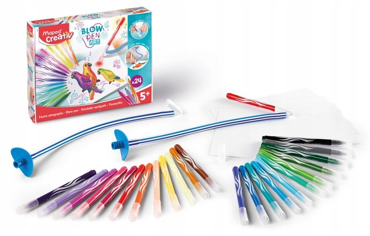Maped Creativ flamastry dmuchane 24 kolory Blowpen Art zestaw kreatywny
