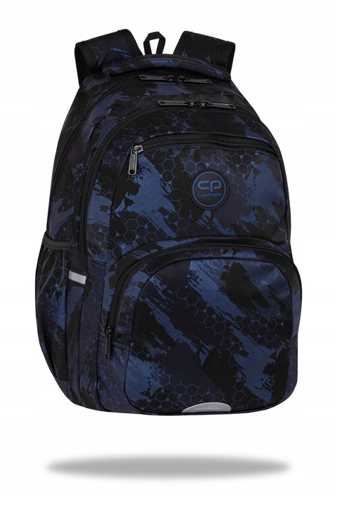 COOLPACK PLECAK SZKOLNY MŁODZIEŻOWY DUŻY CZARNY 3D TRACE NAVY