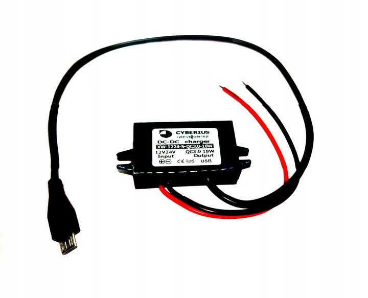 WZMOCNIONA ładowarka 12V x 1x5V/3,6A micro USB