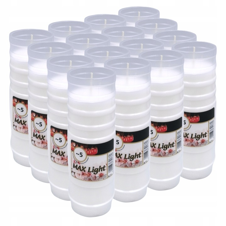 Znicze Wkłady do zniczy Max Light 5 dni - 16 sztuk - Długo palące
