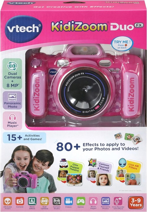 VTECH KidiZoom Duo FX Aparat fotograficzny różowy (Angielska Wersja)
