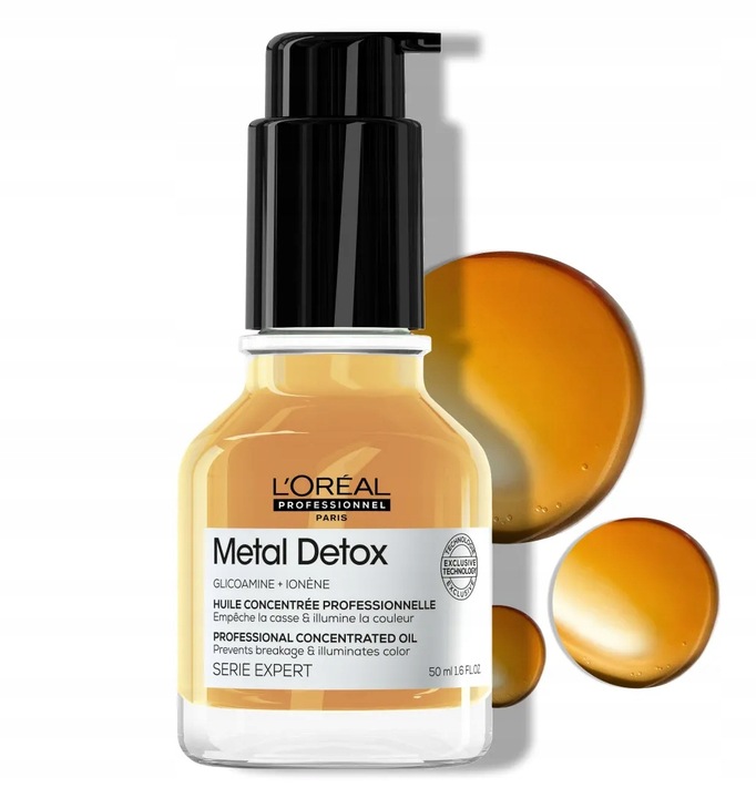 Loreal METAL DETOX Oil Serum Olejek odżywczy wygładzający z glikoaminą 50ml