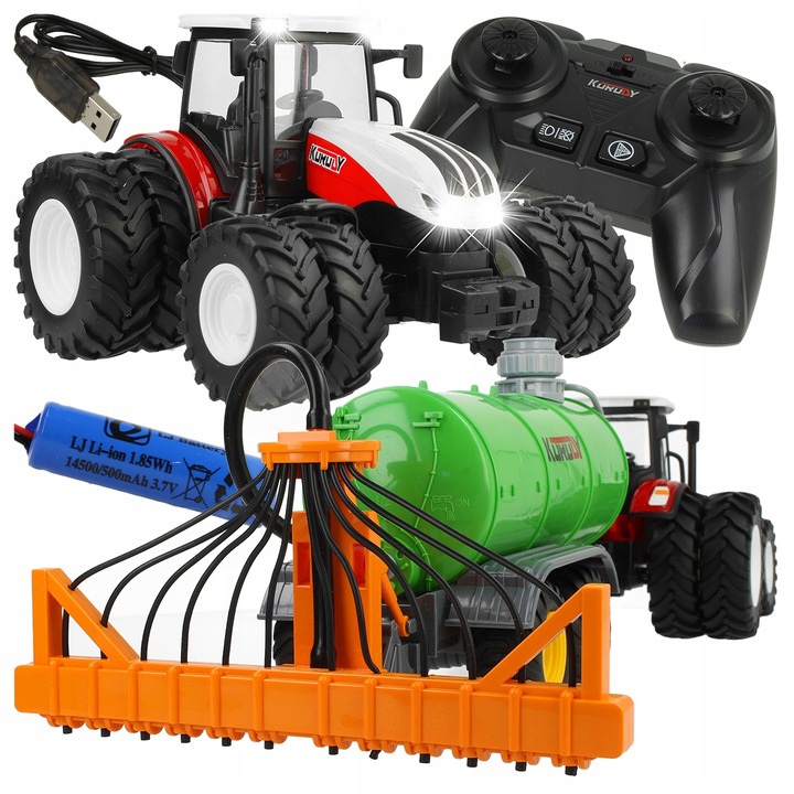 ZDALNIE STEROWANY TRAKTOR XXL CIĄGNIK ROLNICZY PILOT R/C CYSTERNA NA WODĘ