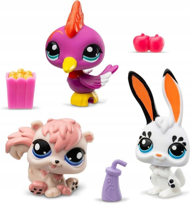 LITTLEST PET SHOP #99-101 ZESTAW 3 figurek zwierzątek +akcesoria
