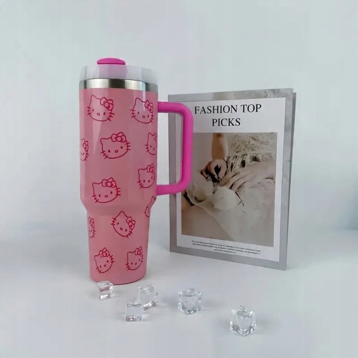 KUBEK TERMICZNY TERMOS SANRIO HELLO KITTY 1200 ML DUŻY STAL NIERDZEWNA