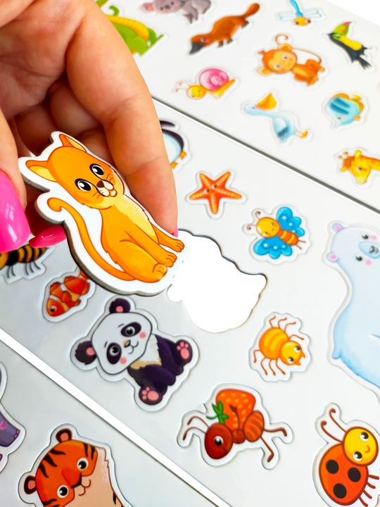 Zwierzęta Świata magnes układanka magnetyczna 81 szt