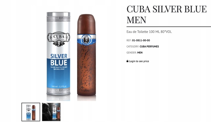 CUBA EDT MEN SILVER BLUE 100ML