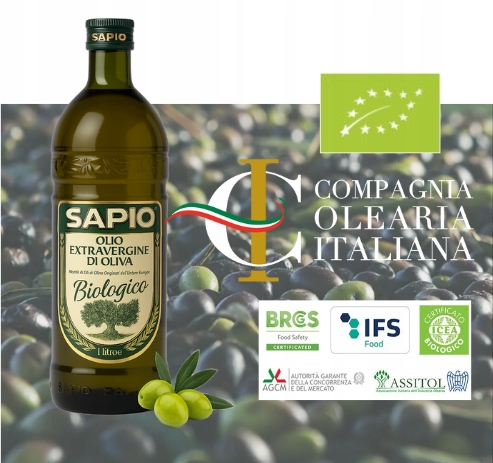 Oliwa z oliwek Extra Virgin 1L BIO SAPIO Świeża i łagodna