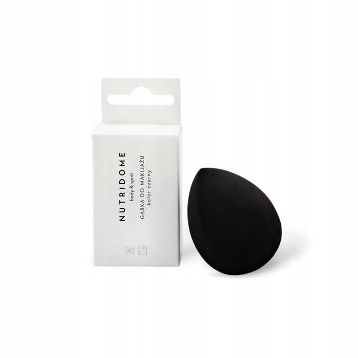 GĄBKA DO PODKŁADKU MAKIJAŻU blender czarny MIĘKKA okrągła gąbka MAKE UP