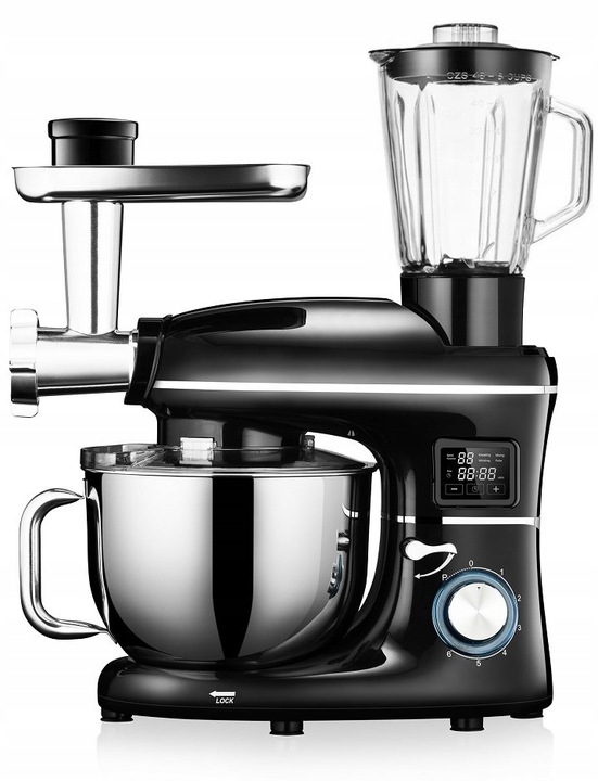 ROBOT KUCHENNY PLANETARNY MIKSER KERCH ROTARY PODGRZEWANA MISA BLACK 6,2L