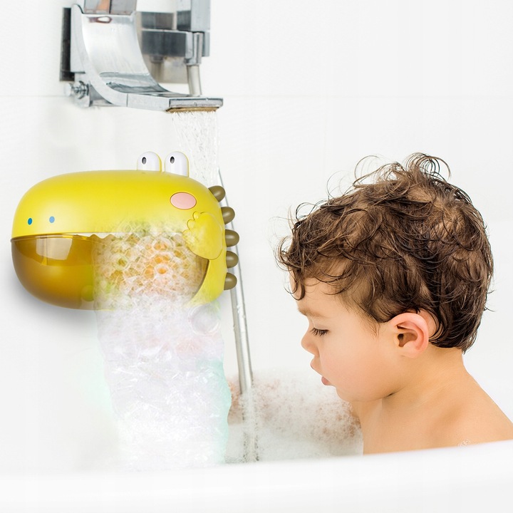 BĄBELKOWY DINOZAUR DINO DO KĄPIELI MASZYNKA DO ROBIENIA PIANY W WANNIE GRA