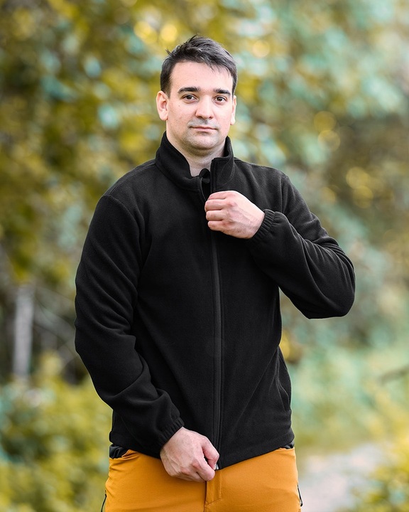 Polar roboczy bluza polarowa robocza męska BASIC czarny rozm XL 81-509-XL