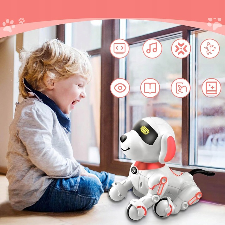 PIESEK ROBOT INTERAKTYWNY ZDALNIE STEROWANY GŁOSEM PROGRAMOWANY KOMENDY