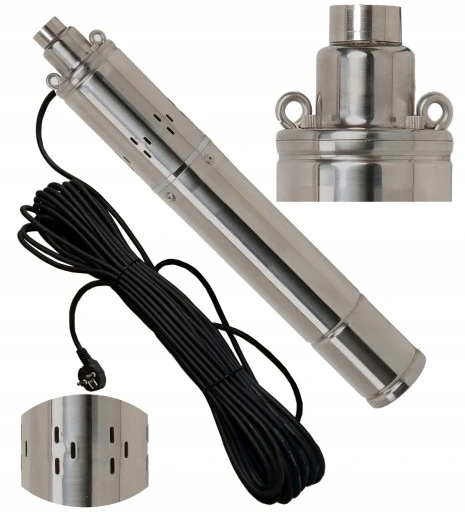 POMPA GŁĘBINOWA ŚRUBOWA DO WODY CZYSTEJ STUDNI WIERCONA 4" + KABEL 20M