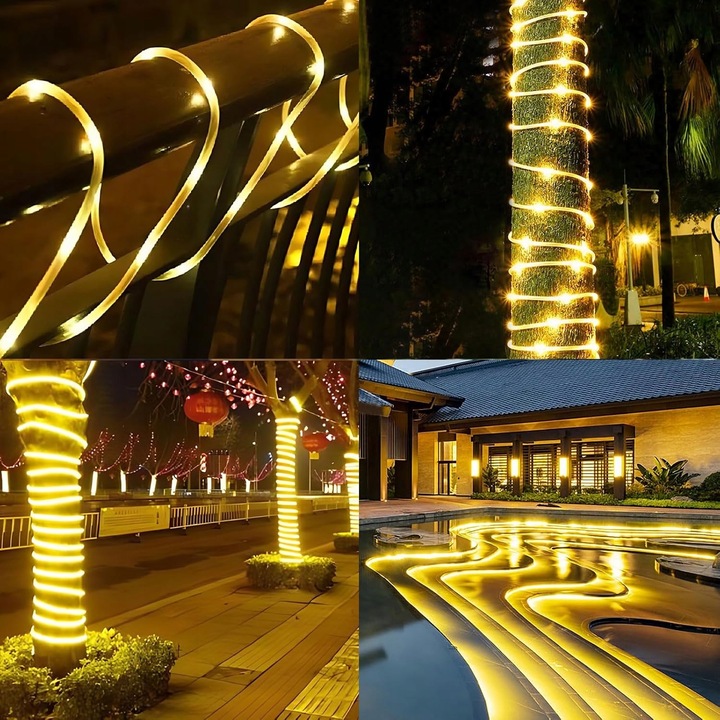 Wąż świetlny lampki choinkowe LED 20 m Ciepło Biały