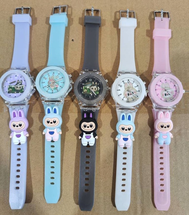 zegarek LABUBU ledowy ŚWIECĄCY dziecięcy młodzieżowy modny wskazówkowy