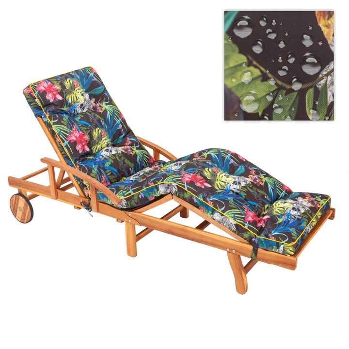 PODUSZKA NA LEŻAK OGRODOWY długi, Poducha wodoodporna na fotel ławkę 200x55