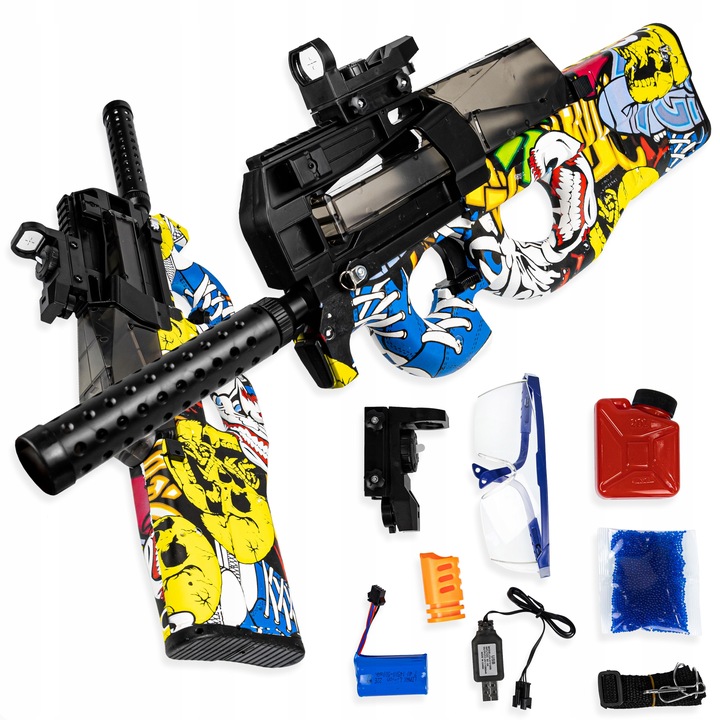 KARABIN PISTOLET AUTOMAT NA KULKI ŻELOWE ZESTAW