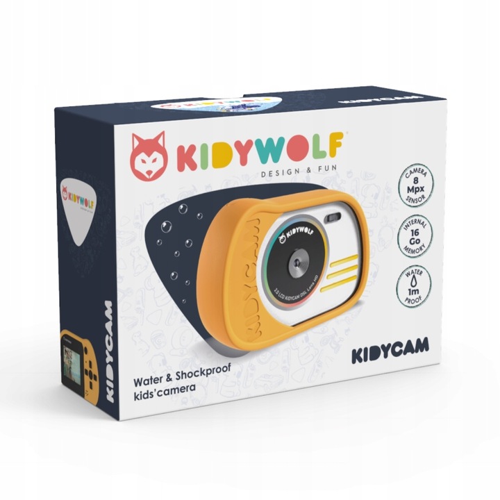 Kidywolf - Wodoodporny aparat Kidycam - Pomarańczowy