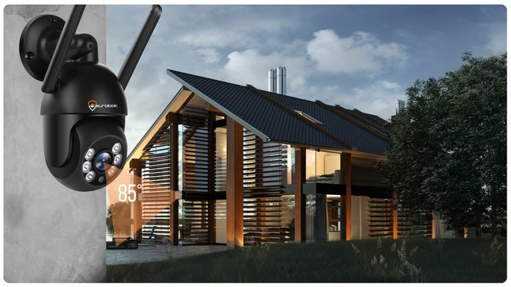 KAMERA ZEWNĘTRZNA WIFI TUYA SMART 8MP ZOOM DETEKCJA 4K CZARNA APLIKACJA UHD