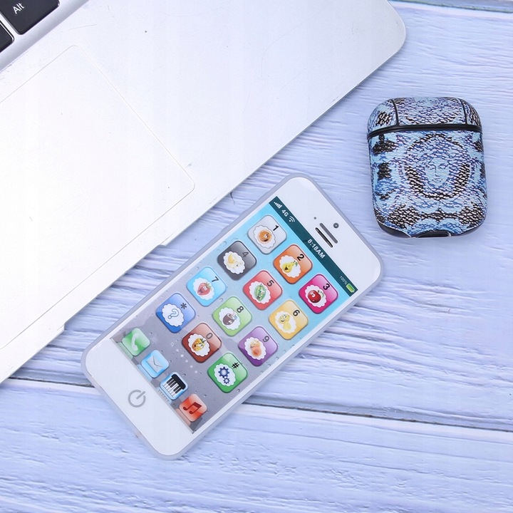 TELEFON ZABAWKOWY SMARTFON EDUKACYJNY BIALY