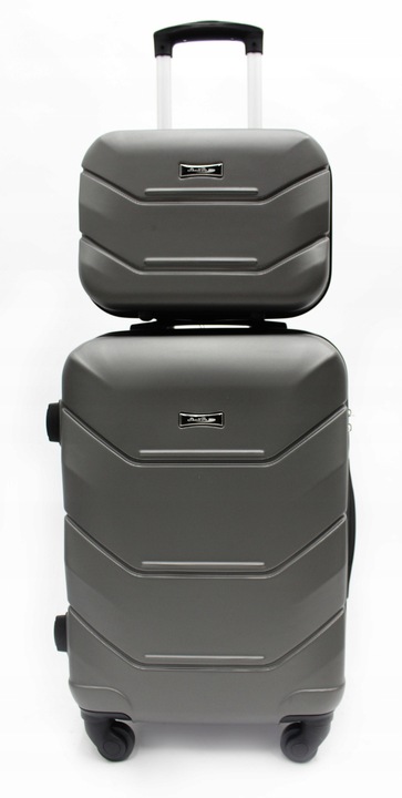 ZESTAW WALIZEK PODRÓŻNYCH KABINÓWKA ŚREDNIA DUŻA LEKKIE ABS 4 KÓŁKA POJEMNE