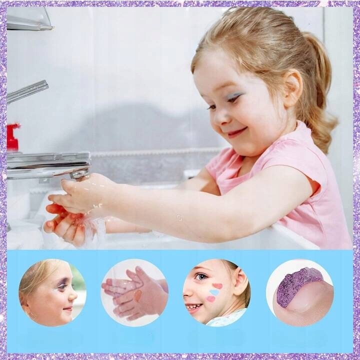 KUFEREK KOSMETYKÓW ZAMEK ZESTAW DO malowania makijażu i paznokci dla dzieci