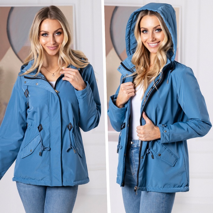 TALIOWANA WIOSENNA Kurtka PARKA z Kapturem 3 KOLORY Przejściowa XL