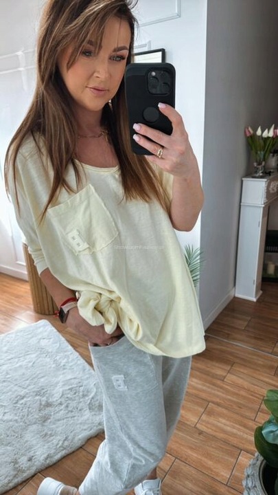 BY O LA LA! BLUZKA BASIC WĘZEŁ ANANAS UNI