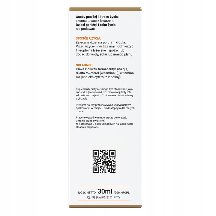 WITAMINA D3 2000IU FORTE KROPLE 3x30ml