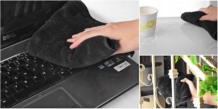 5X RĘCZNIK ŚCIERECZKA Z MIKROFIBRY DO MYCIA OSUSZANIA AUTA 300g 30cm BLACK