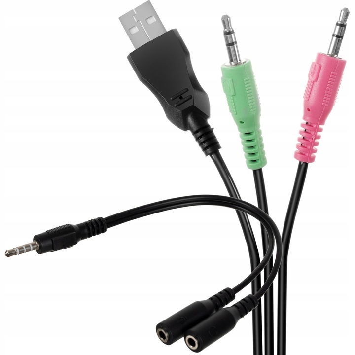 Słuchawki Gamingowe dla Graczy Mikrofon LED RGB PC z Mikrofonem Nauszne