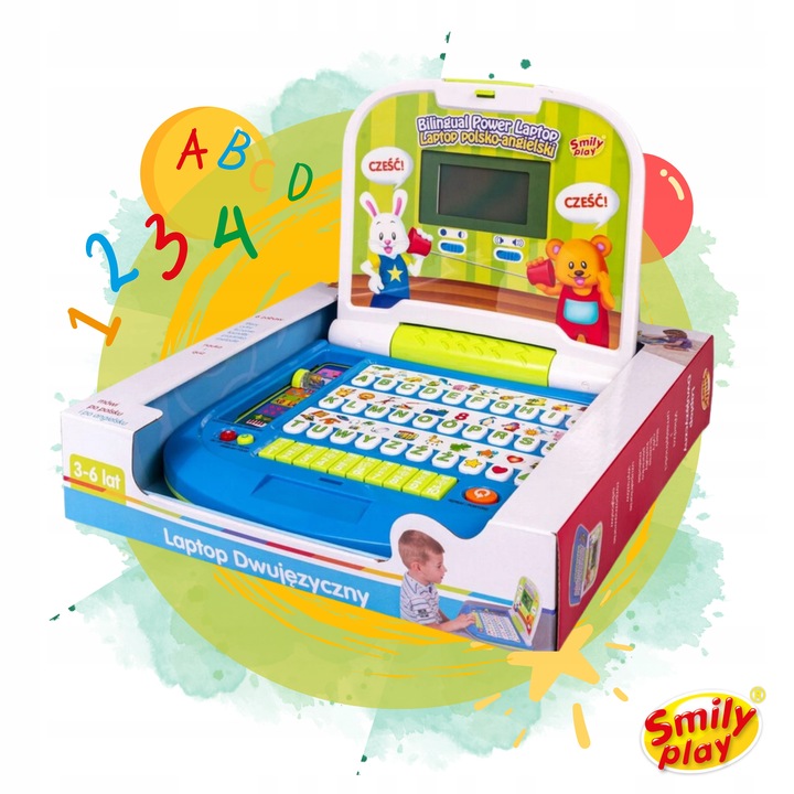 Komputerek dziecięcy laptop dla dzieci interaktywny edukacyjny komputer