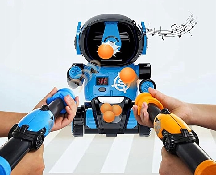 STRZELANIE DO CELU ROBOT + 2x PISTOLET NA KULKI LICZNIK GRA ZRĘCZNOŚCIOWA