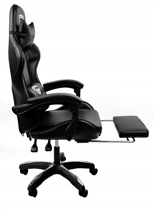 FOTEL gamingowy z MASAŻEM pleców KOMPUTEROWY OBROTOWY dla gracza +PODNÓŻEK!
