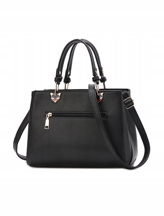 TOREBKA DAMSKA KUFEREK CZARNY BEŻ DO RĘKI NA RAMIĘ LISTONOSZKA WĄŻ