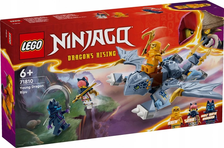 LEGO NINJA GO 71810 NIEBIESKI SMOK RUCHOMY SMOCZĄTKO FIGURKI RIYU FIGURKA