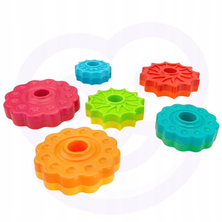 EDUKACYJNA PIRAMIDKA ZAKRĘCONA WIEŻA UKŁADANKA WOOPIE BABY