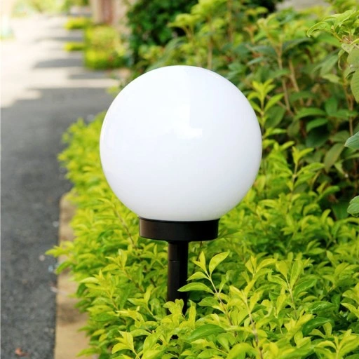 lampa solarna MLECZNA KULA lampka 15cm 4 LED P-015