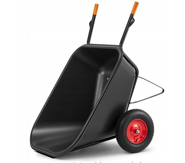 Taczka ogrodowa dwukołowa koleba wózek paszowy JAPONKA 350L PLASTIKOWY