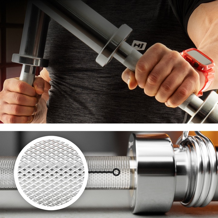 Gryf olimpijski prosty do sztangi pełny odlew ze stali 220cm 320kg zaciski