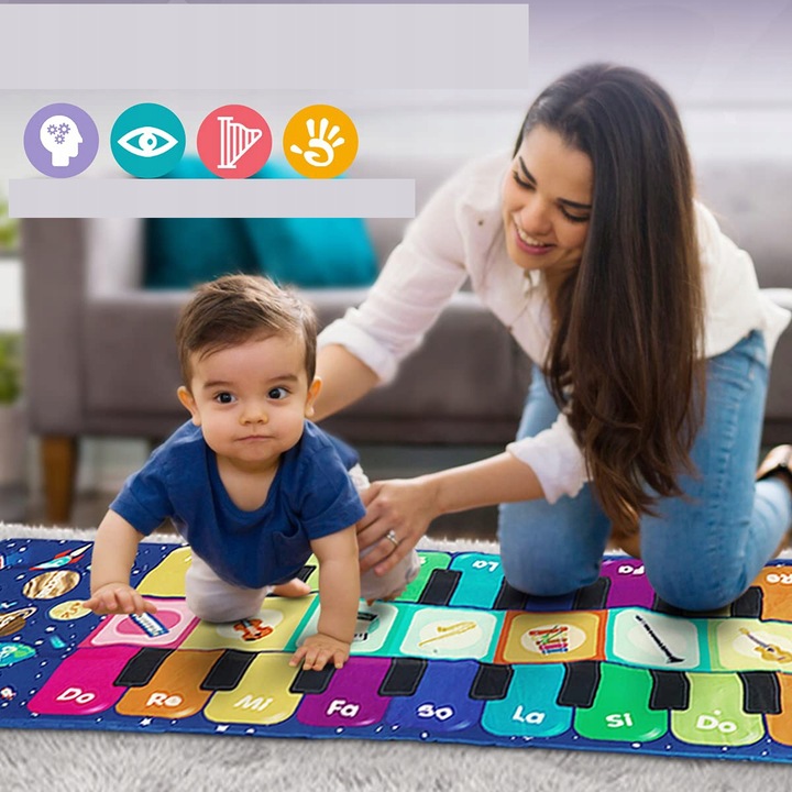 MATA MUZYCZNA EDUKACYJNA PIANINKO DLA DZIECI GRA DO TAŃCZENIA INTERAKTYWNA