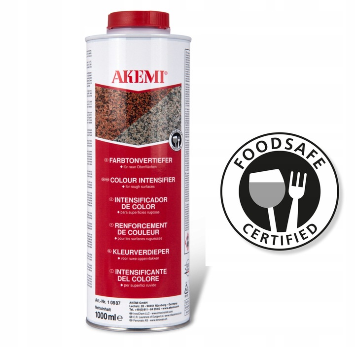 AKEMI IMPREGNAT POGŁĘBIACZ KOLORU DO KAMIENIA PŁOMIENIOWANEGO 1L