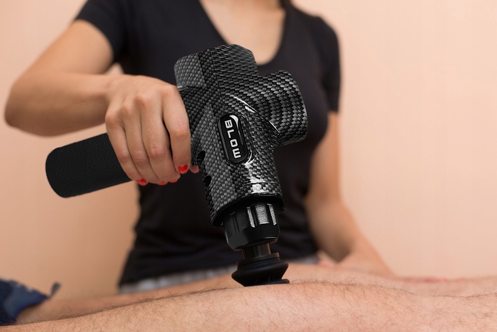 PISTOLET DO MASAŻU PLECÓW CIAŁA STÓP MASAŻER MASSAGE GUN 10 KOŃCÓWEK ZESTAW