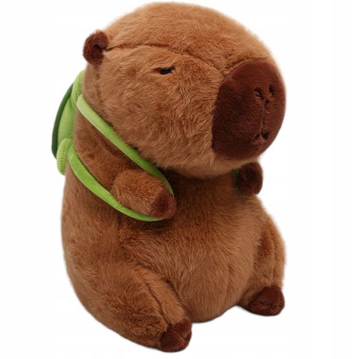 KAPIBARA PLUSZOWA MASKOTKA 55 CM ZABAWKA Z PLECAKIEM ŻÓŁWIK MIĘKKA PLUSZAK