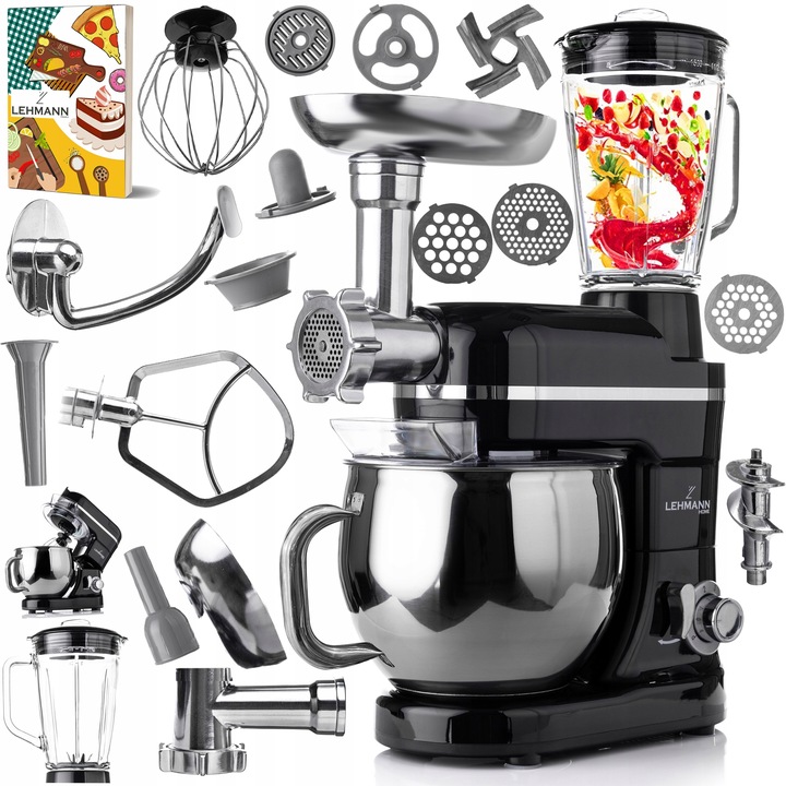 ROBOT KUCHENNY PLANETARNY MIKSER MASZYNKA DO MIĘSA BLENDER 3xSita DUŻA MISA