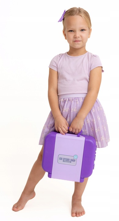 LODZIARNIA SKLEP Z LODAMI CUKERNIA KUCHNIA ZESTAW WALIZKA LODY DLA DZIECI