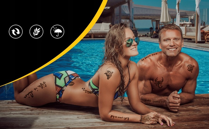 TATUAŻE BROKATOWE SZBLONY PAKIET SZABLONÓW 258szt