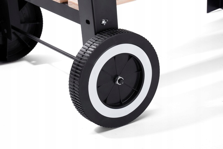 NA MAJÓWKĘ Grill Ogrodowy Węglowy Duży Na Kołach Mobilny Drewniane Półki