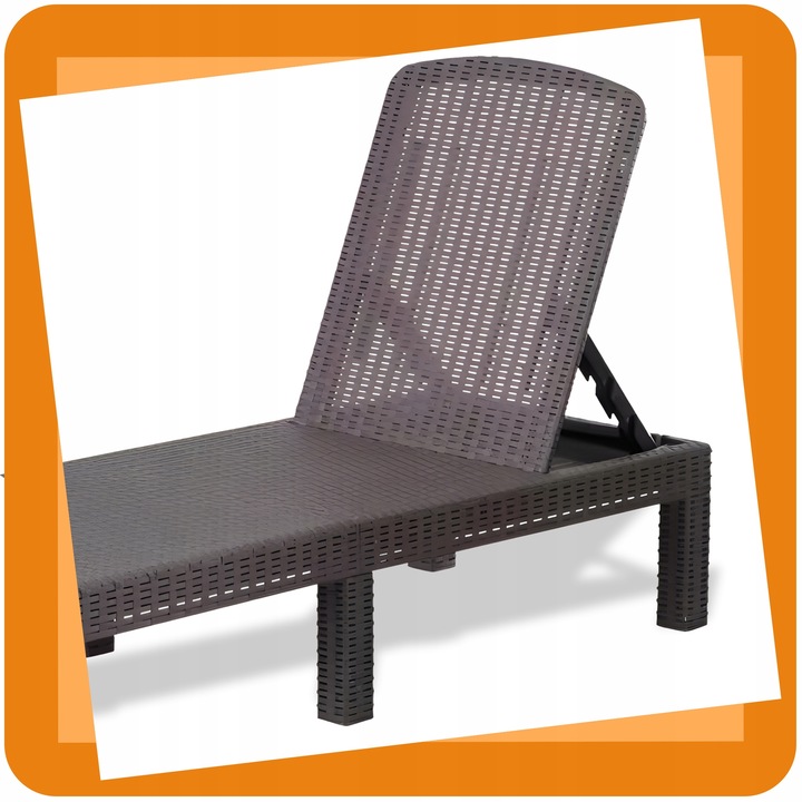 LEŻAK OGRODOWY REGULOWANY DELUXE CORFU LEŻANKA GRAFITOWY